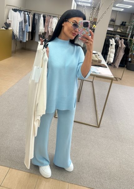 Imperial viskozės kostiumai pavasariui (baltas, žydras)