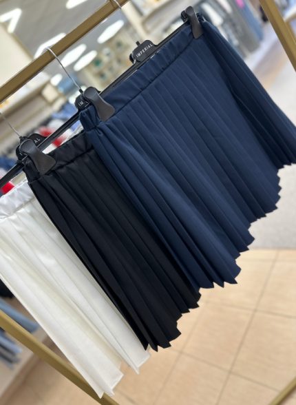 Vicolo klostuotas sijonas (baltas, juodas, mėlynas)