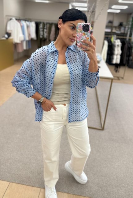 Imperial raštuoti liocelio audinio marškiniai